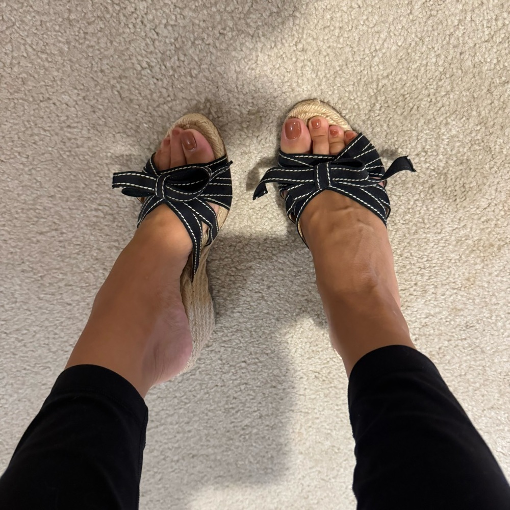Christian Louboutin bow wedges